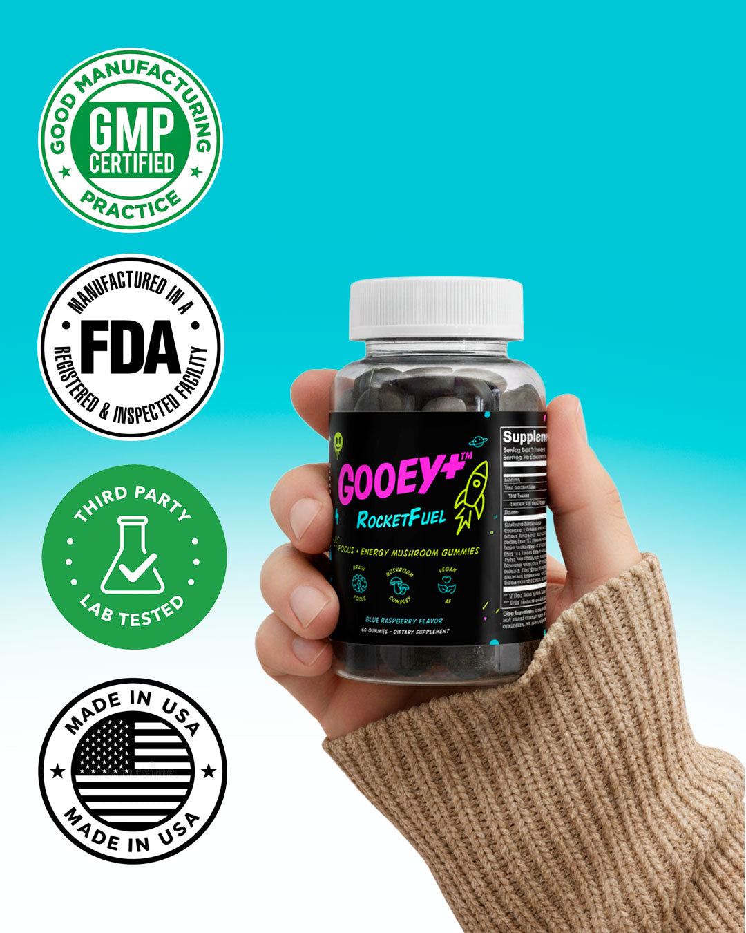 Gooey+™ Rocket Fuel — Focus & Energy Mushroom